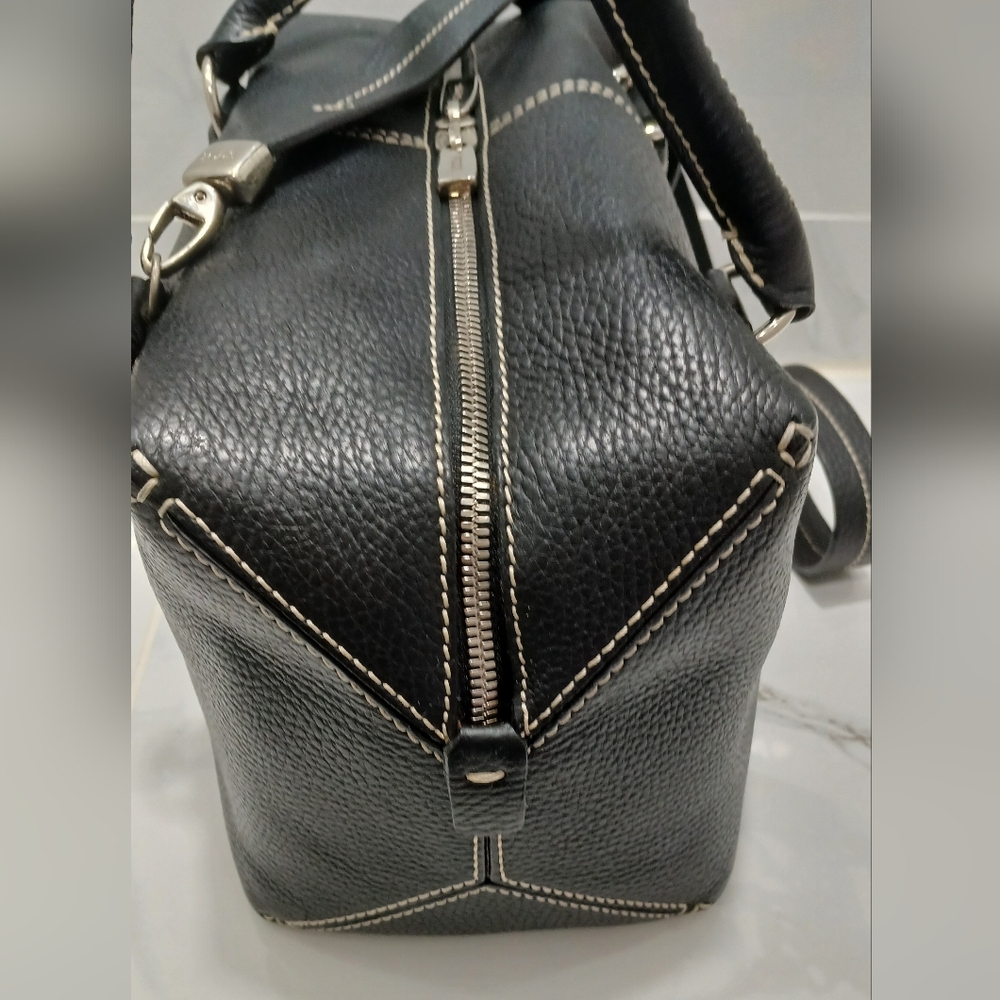 SALE 🛑 TOD'S Vintage Leather 2way Mini Boston Bag With Strap EUC - Picture 6 of 16